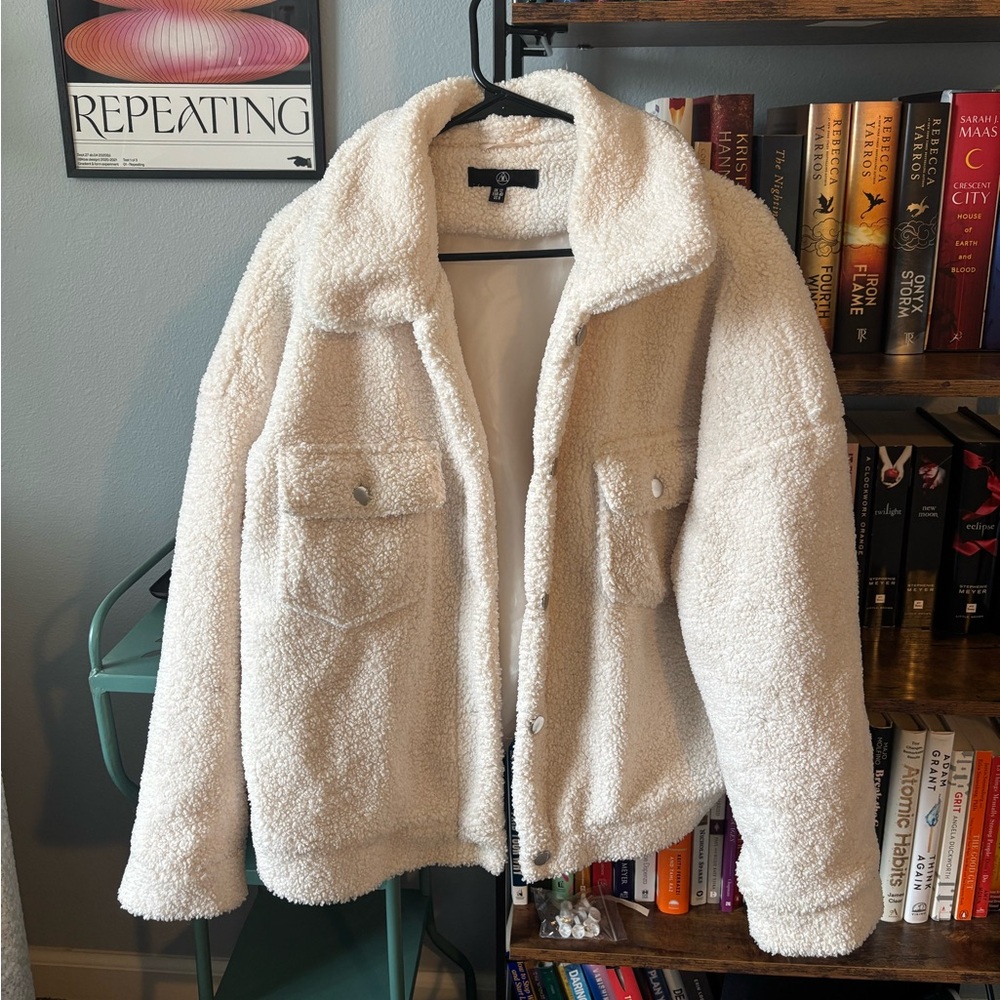 Misguided Cream Teddy/Sherpa Jacket